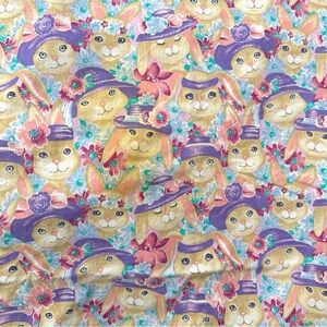 43” x 72” 2 Yards Cotton Rabbit Easter Fabric